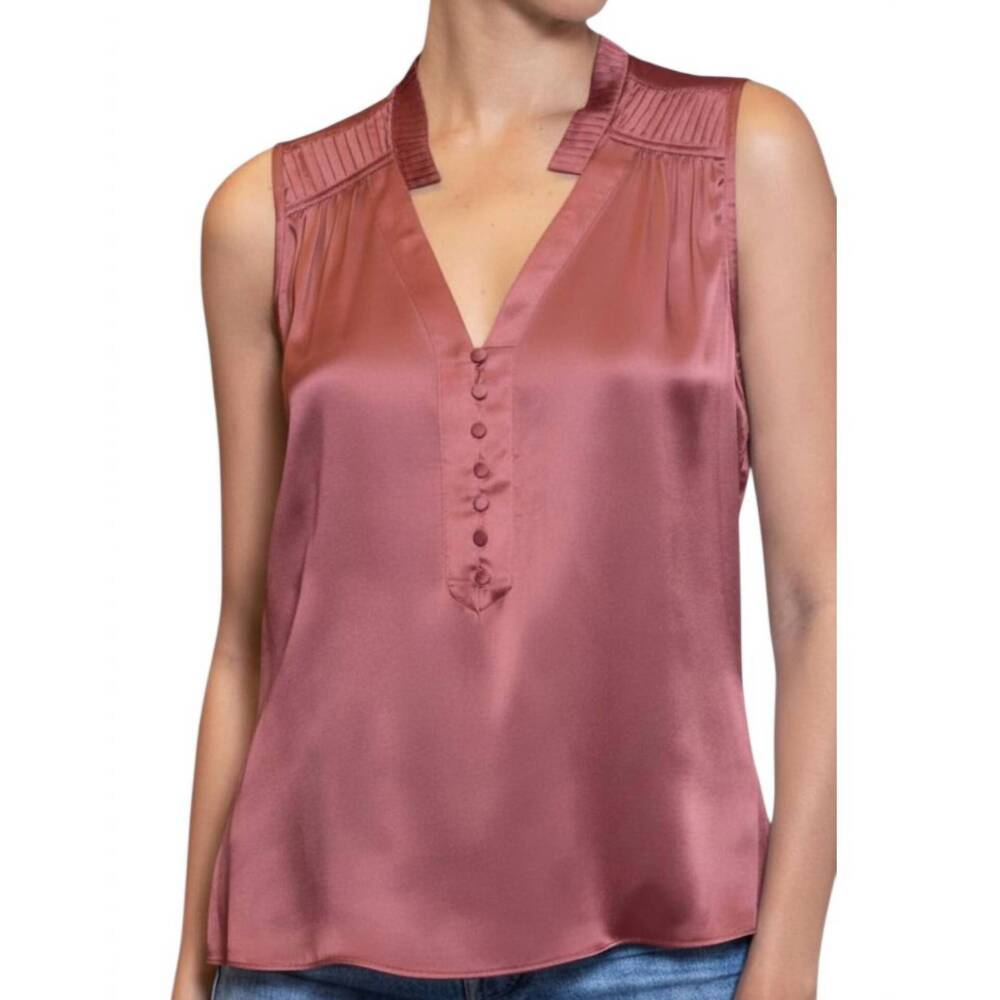 NEW GO BY GO SILK into the fold shell top in rosebud